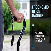 Vista 4 de DMI Walking Cane for Adult Men and Women, FSA Eligible, Lightweight and Adjustable, Ergonomic Hand Grip and Wrist Strap