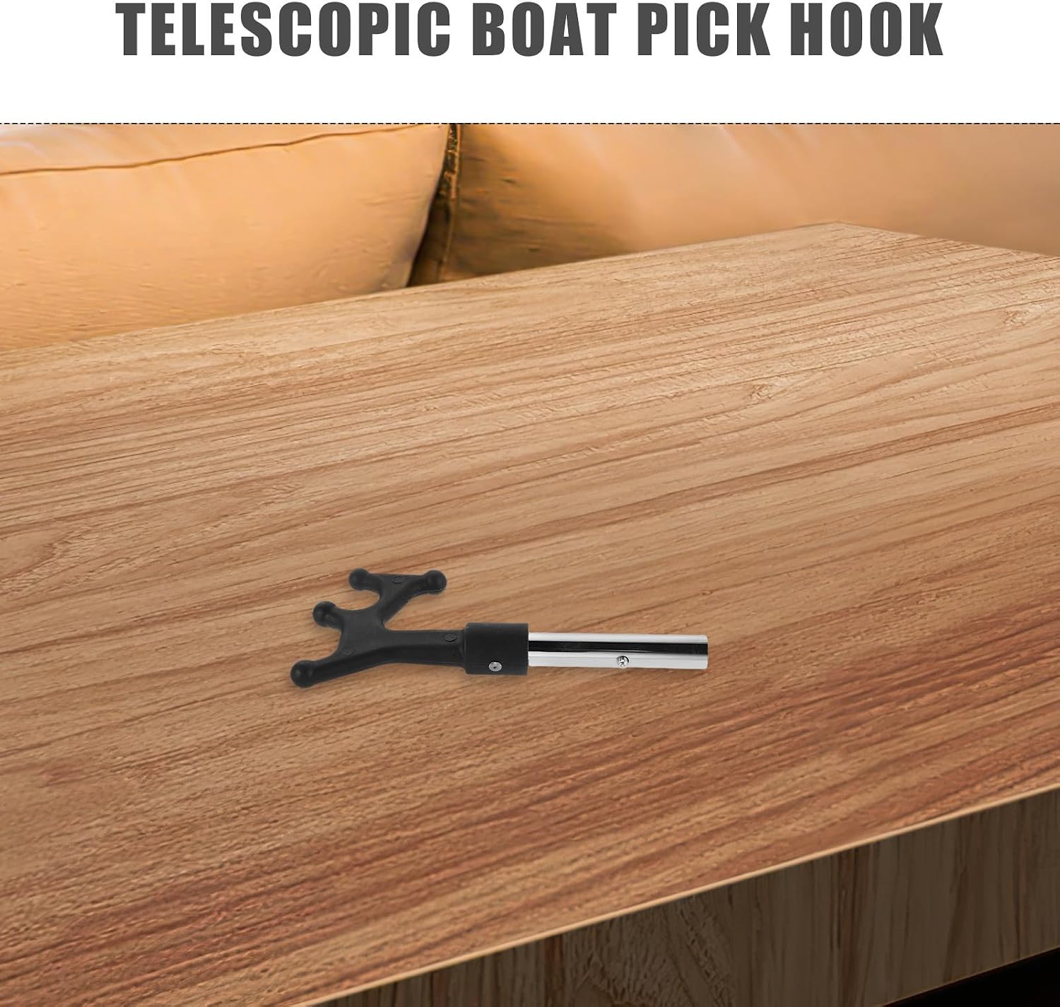 BESTYASH Telescopic Boat Hook with Floatable Design and Versatile Nylon Hook Head, High-Strength Chrome-Plated Iron Build for Kayak and Yacht Docking, for Boating and Water Activities