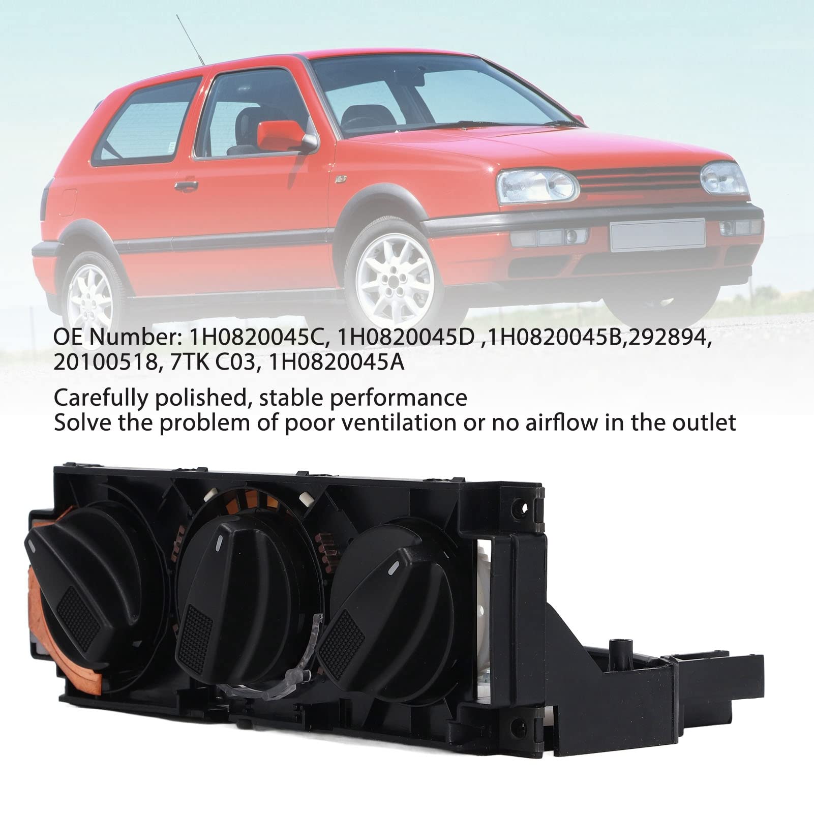 Commutateur De Contr?le Climatique H0820045B Pour T4 993-2003 Remplacement De L'Unité De Contr?le Climatique H0820045C Chauffage Et Climatisation Automobiles Accessoire entiel Pour Votre Véhicule