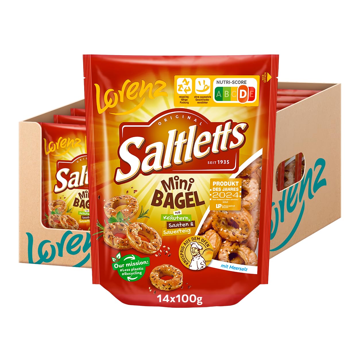 LORENZ | Saltletts Mini Bagel | 14 x 100g | vegan