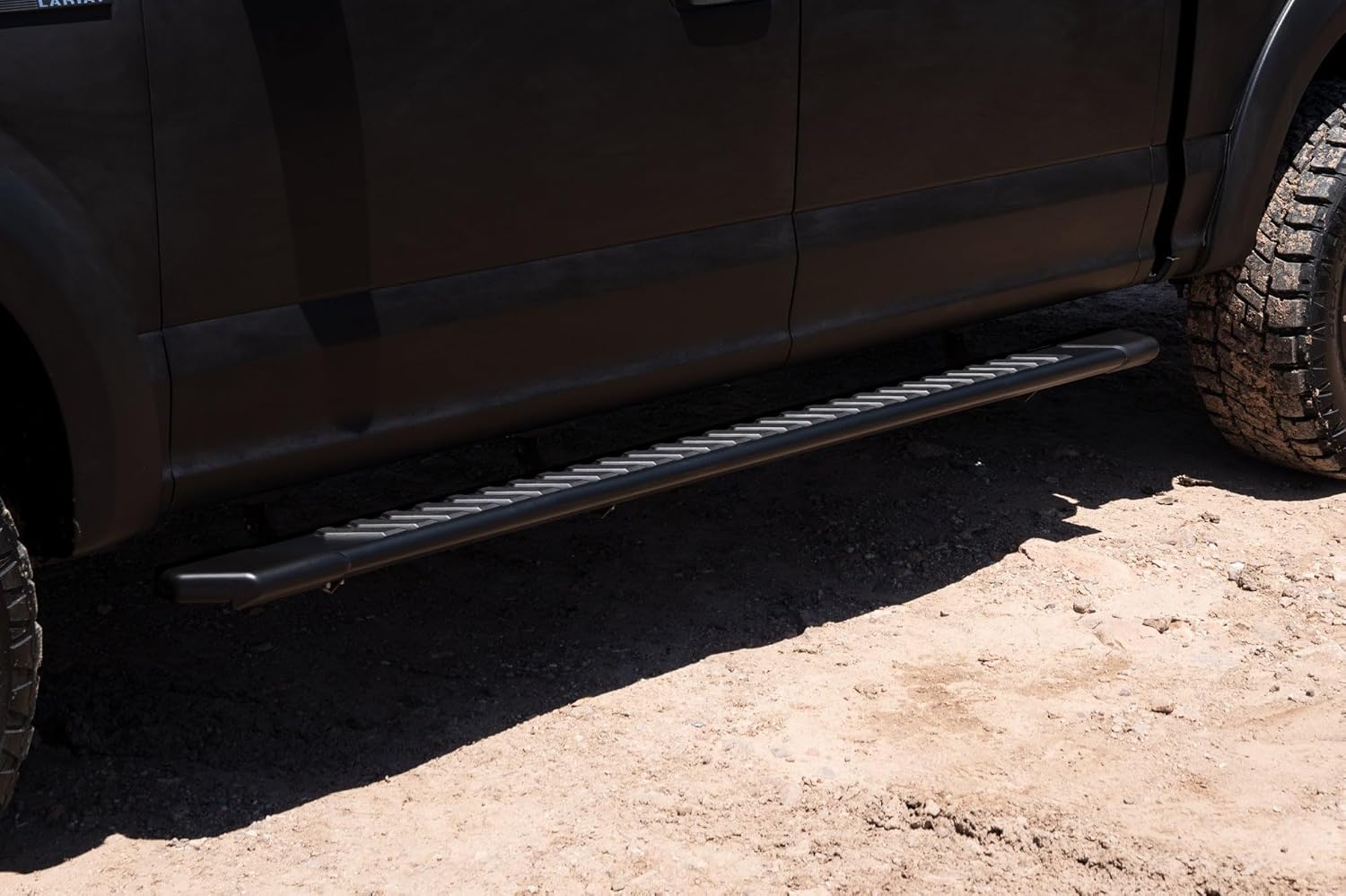 Raptor Series Running Boards Steps 5in OEM Style Full Tread Black Aluminum Compatible with SuperCrew 15-26 F-150 17-26 F-260/F-350 Super Duty