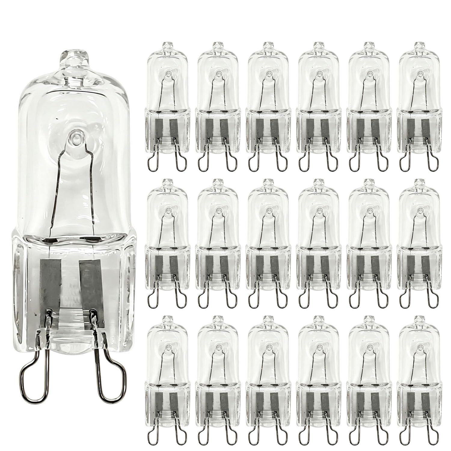 20PCS Lampen G9 230V 60W G9 Kapsel Glühbirnen Warmweiß 2700K Dimmbar Lampen