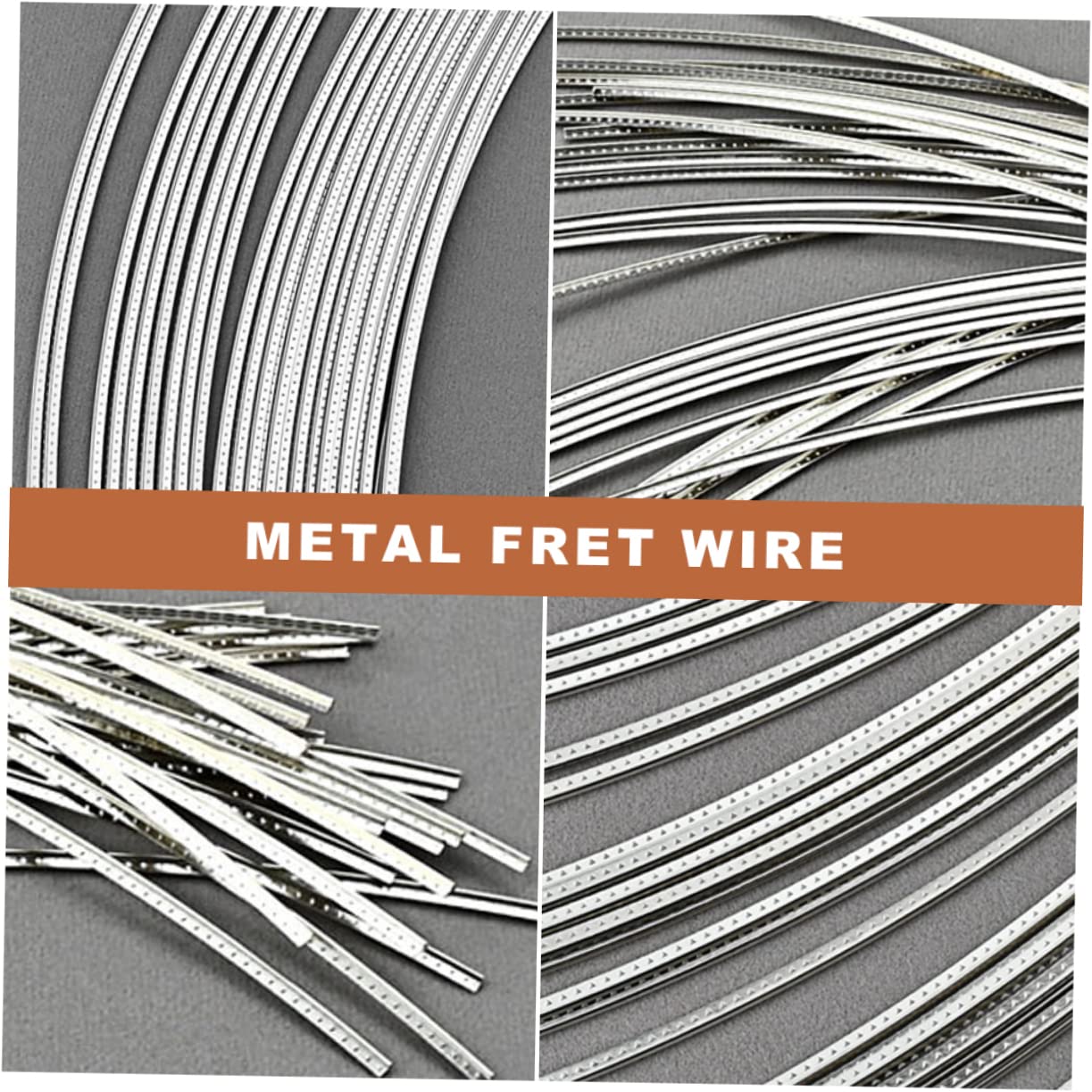 Kisangel 25 Trastes de Guitarra de 2,4 Mm, Trastes Metálicos Resistentes para Guitarras Acústicas y Principiantes