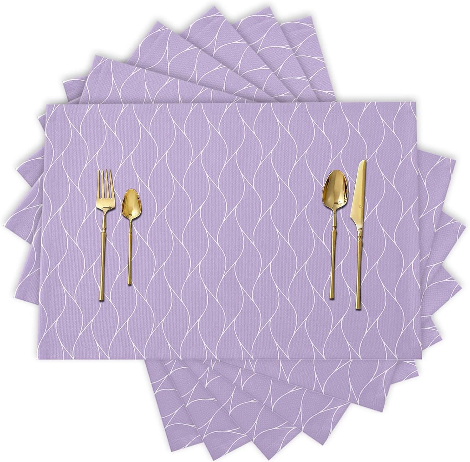 Placemats for Dining Table Decor, Soft & Durable Place Mats, Long Wavy