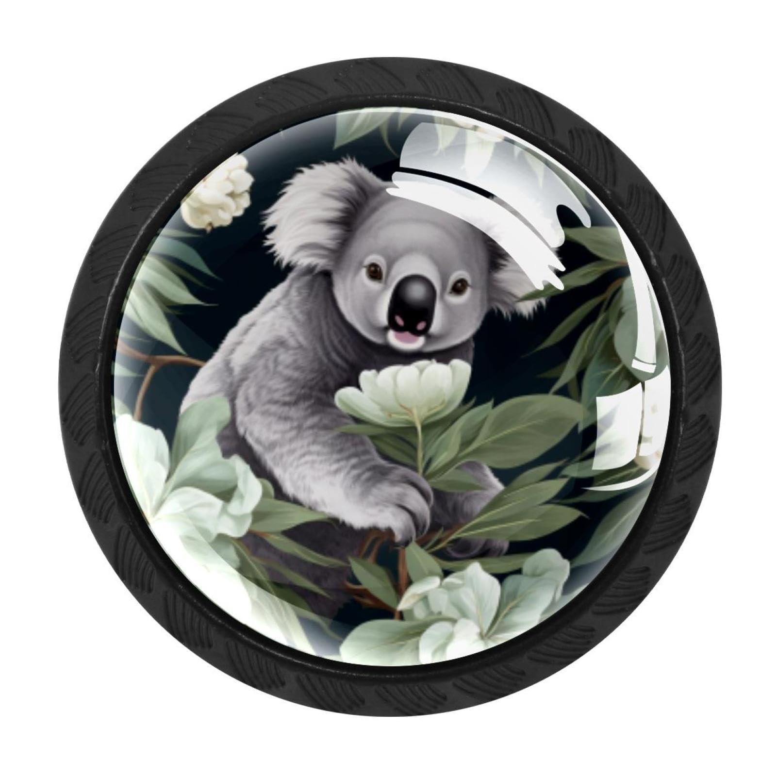 Chenzzzz Multicolored 12 4 Pack Round Cabinet Knobs For Kitchen Bathroom Closet Dresser Cabinets, Koala