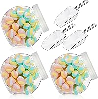 Vista 1 de Umigy Plastic Candy Jar with Lid for Candy Buffet with Mini Plastic Scoop 42 oz Clear Candys Container Cookie Jar for Kitchen Party Table Counter