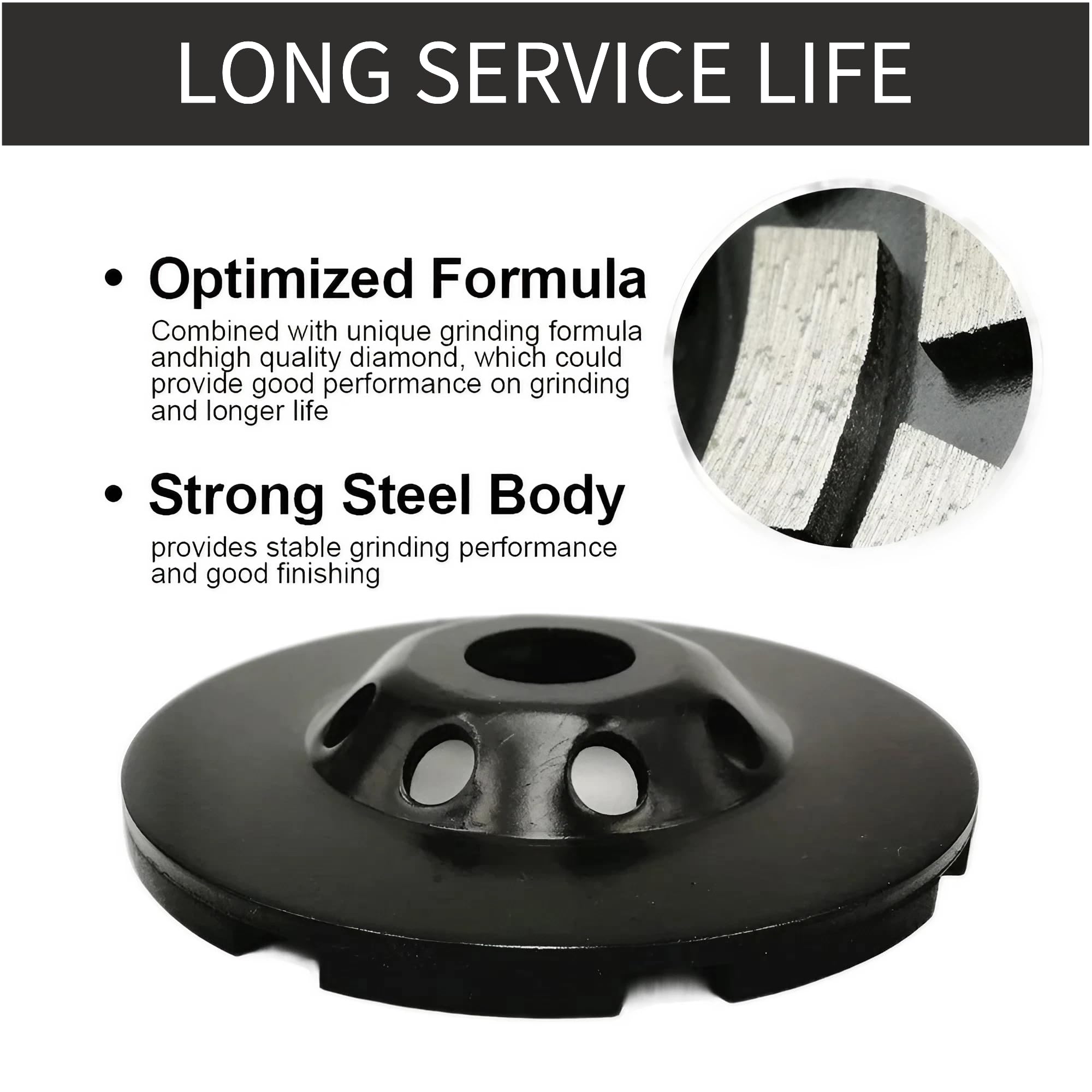 Disque A Poncer Beton Plateau Diamanté Diamwood 125mm - Corps Ventilé, 20 Segments - Pour Béton Et Matériaux Construction Fanztool Meule Diamantée 125 Mm Avec Carter D'aspiration