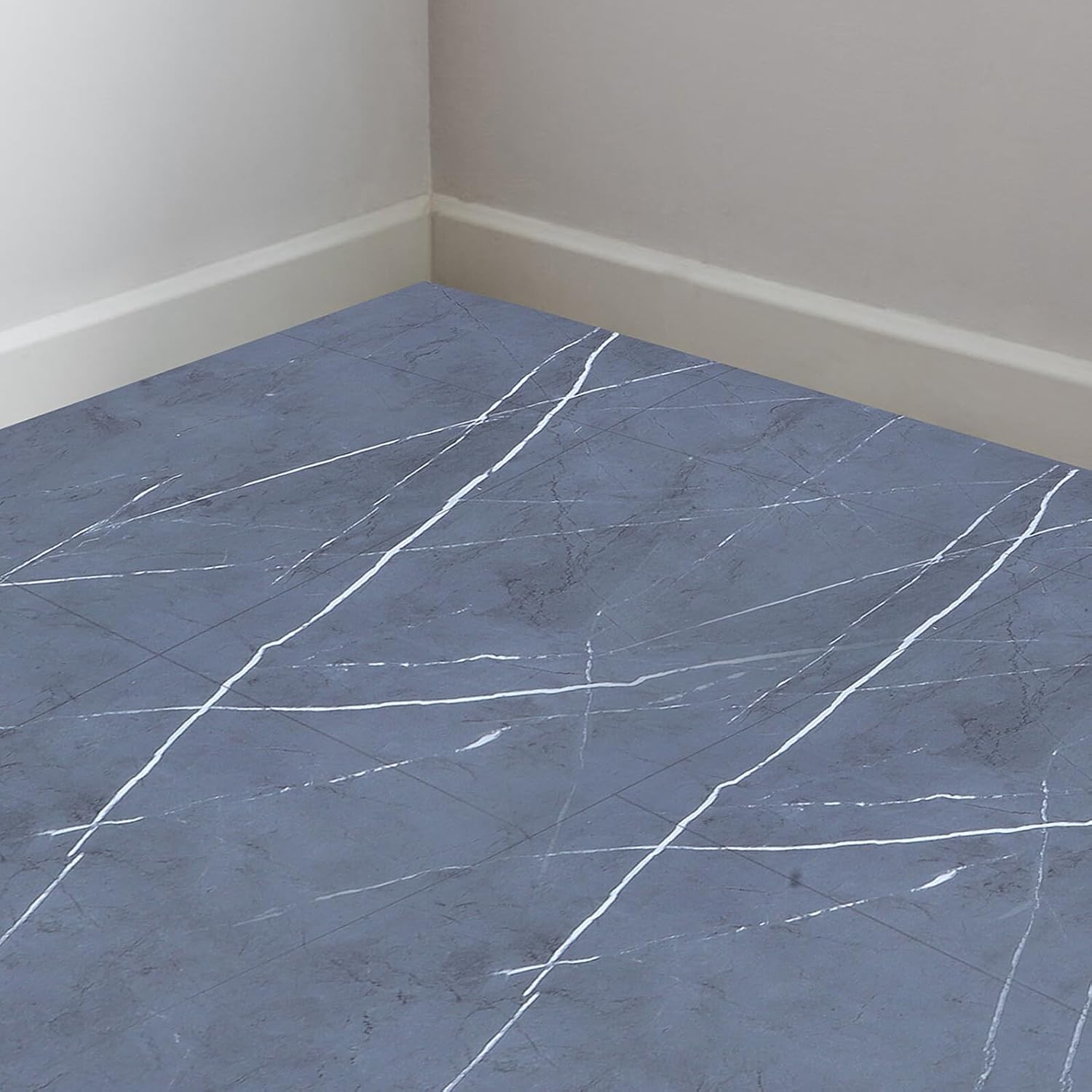 Self Adhesive PVC Vinyl Flooring Roll 0.6m 1.5mm Waterproof Peel and Stick Floor Tiles for Kitchen Office Living Room Home Use