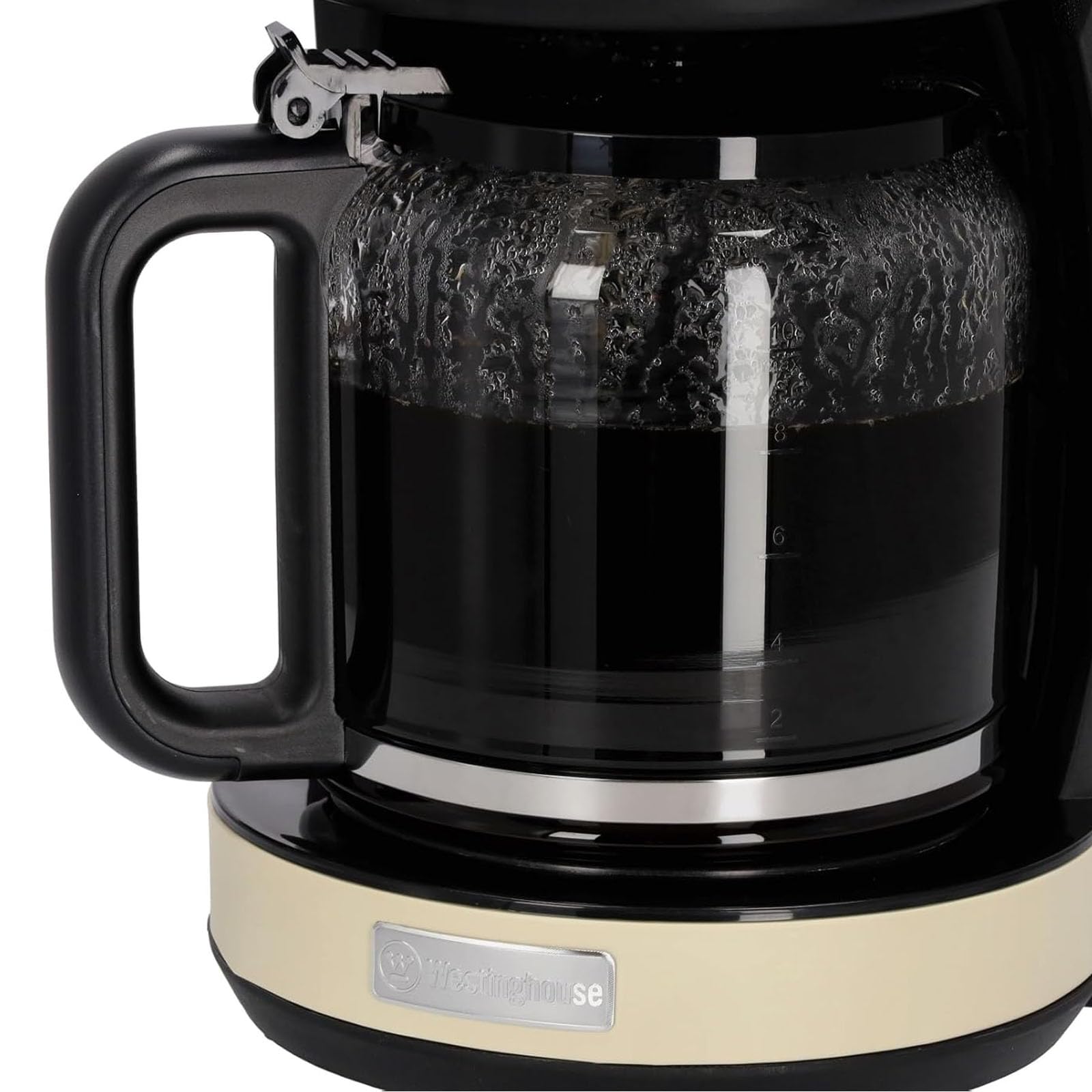 Westinghouse Retro-Kaffeemaschine, Filterkaffee, wiederverwendbarer Filter, 1,25 L, 10 Tassen, 1000 W, beige