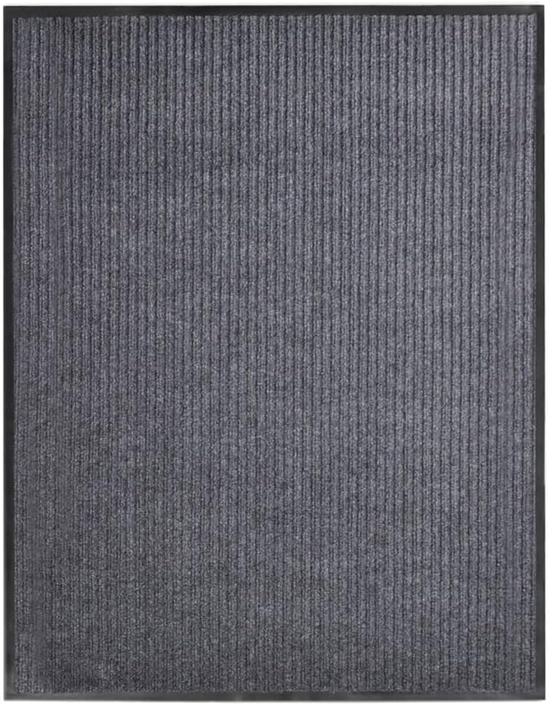 Paillasson PVC gris anti-saleté grand format 120 x 220 cm
