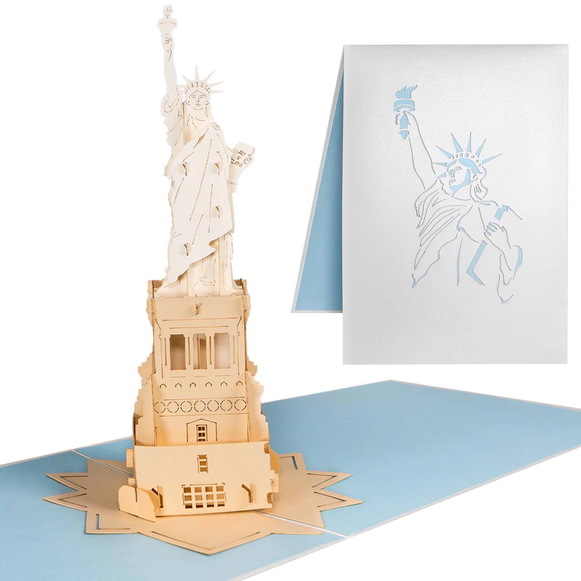 3D Statue of Liberty Pop-Up Card - Perfect for Birthdays, USA Travel, New York Holidays or Gift Vouchers (093)