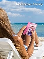 Vista 3 de HEETA Paquete de 2 bolsas impermeables, sensibles a la pantalla táctil, bolsa seca impermeable con correa ajustable para la cintura, mantiene tu