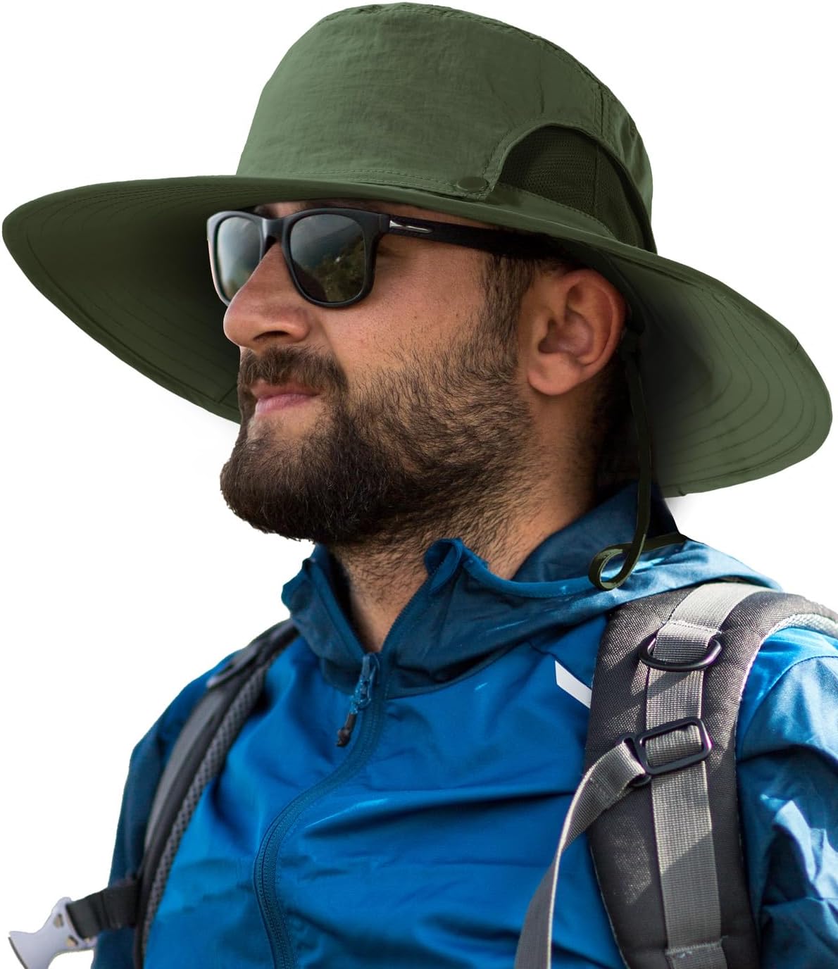 KeepSa Sun Hat For Men, Cotton Embroidery Summer Outdoor Sun Protection Wide Brim Bucket Hat Foldable Safari Boonie Hat…, Khaki, 7 1/4-7 5/8 Price In Saudi Arabia