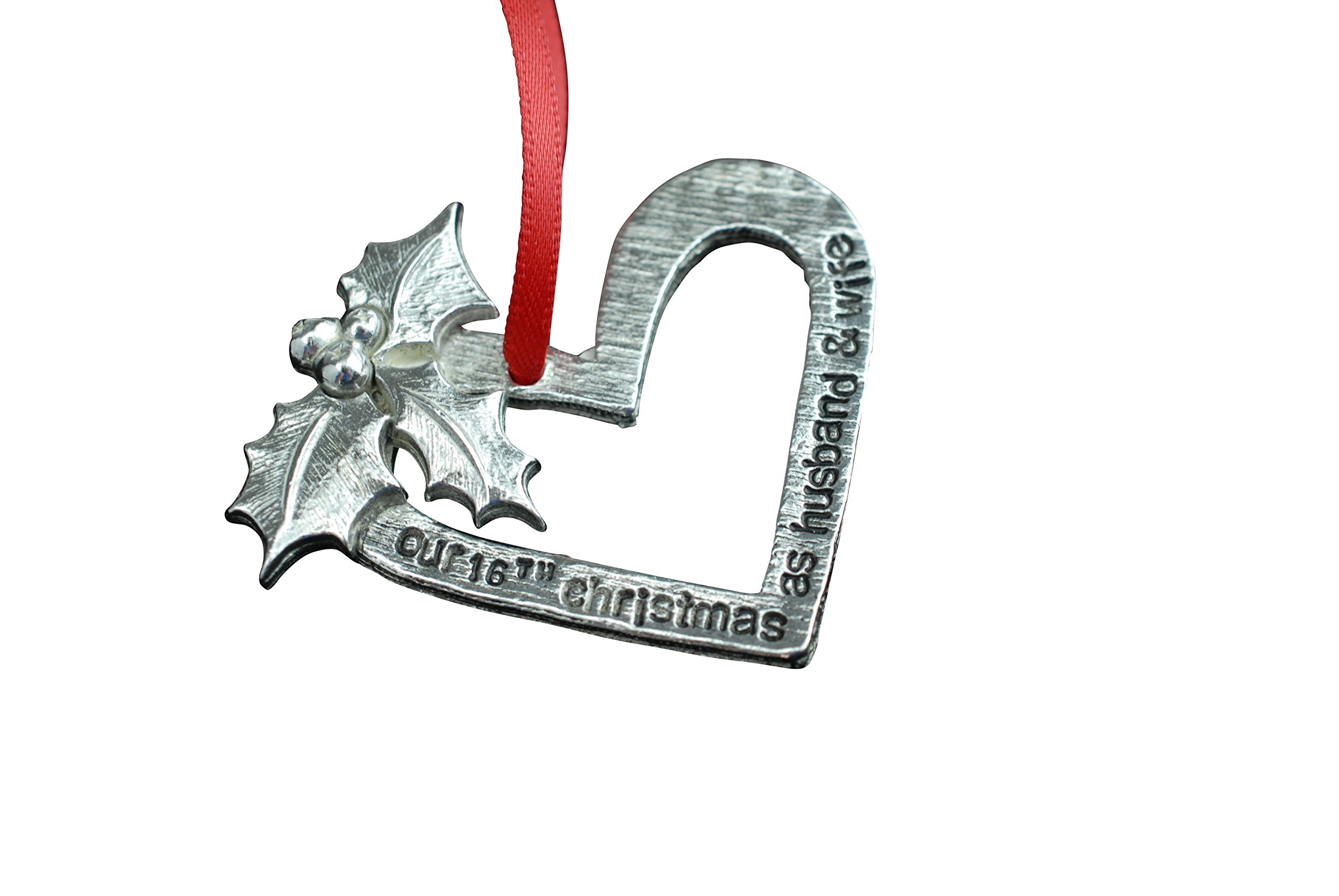 Our 16th Christmas As Husband & Wife - 16 YEAR Wedding Anniversary Christmas Tree Decoration