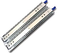 Vista 1 de 1 par de carriles de carril de carril de transporte industrial resistente con cerradura, rodamientos de bolas de montaje lateral, 3 secciones