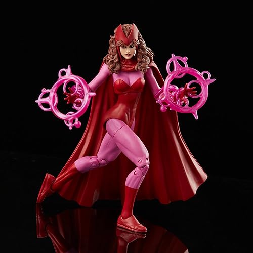 Miniatura 7 de Marvel Legends Series Scarlet Witch - Figura de acción de embalaje retro de 6 pulgadas, 4 accesorios