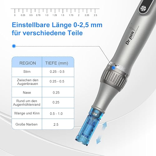 Dr Pen Microneedling M8S Microneedling Pen avec gamme complète de cartouches, 14 cartouches de stylo M8S, utilisé pour anti-âge, raffermissement de la peau, éclaircissement des imperfections de la - 5