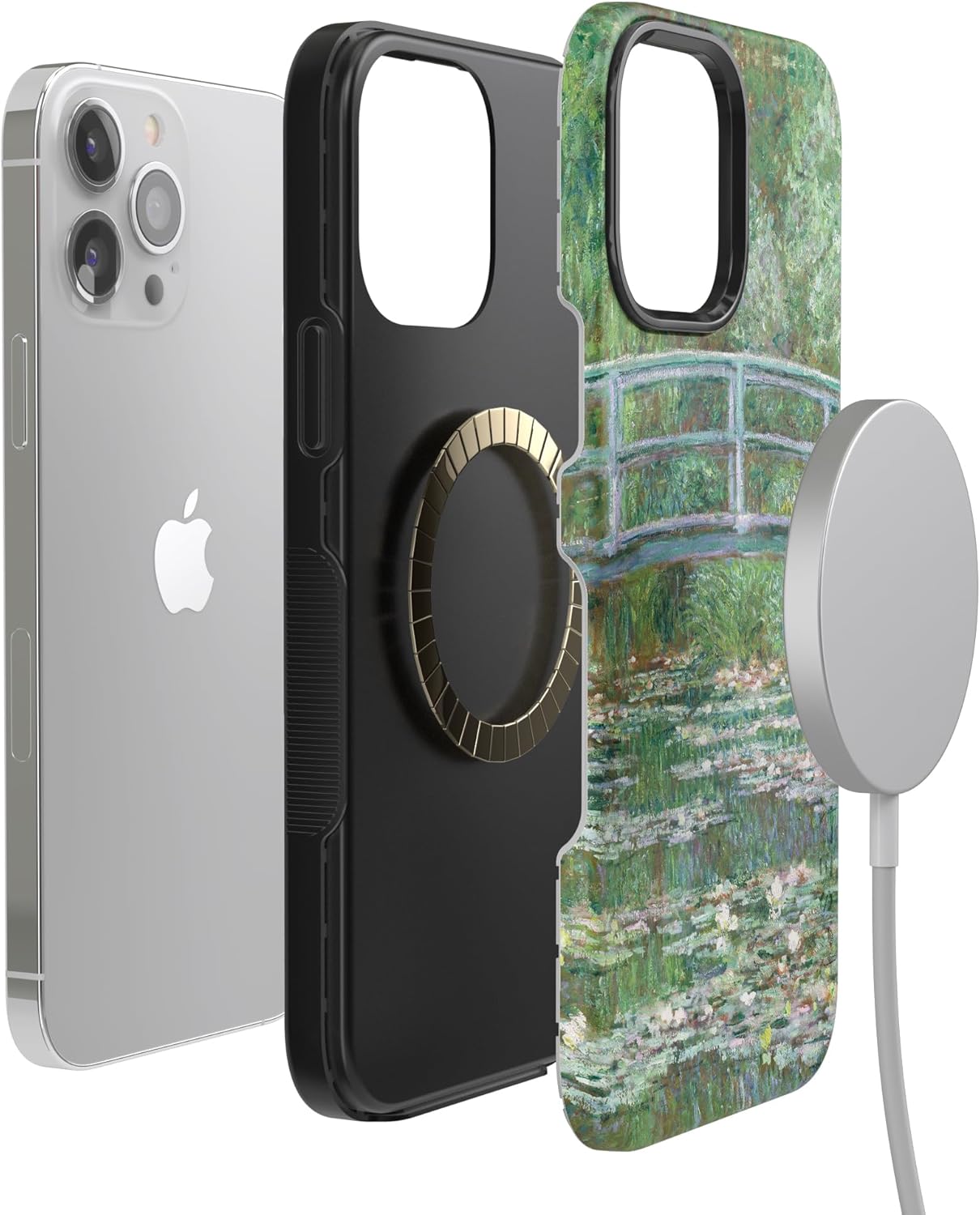 Casely iPhone 13 Pro Max Case | Monet's Bridge | The Met Museum | Bold Protective Design | Compatible with MagSafe