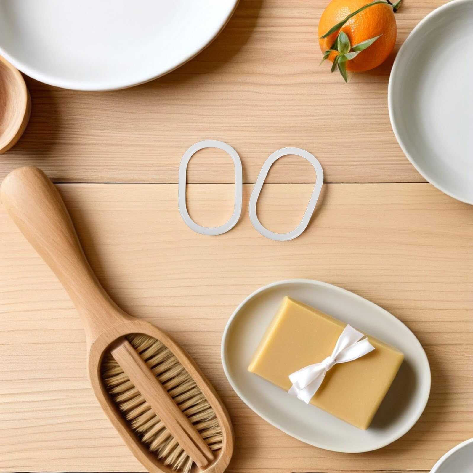 100 Pezzi Anelli per Tende in Plastica Chiusura Scatto Facile per Doccia Accessori per Tende da Bagno Ganci Ovali per Aste per Fermagli da Doccia