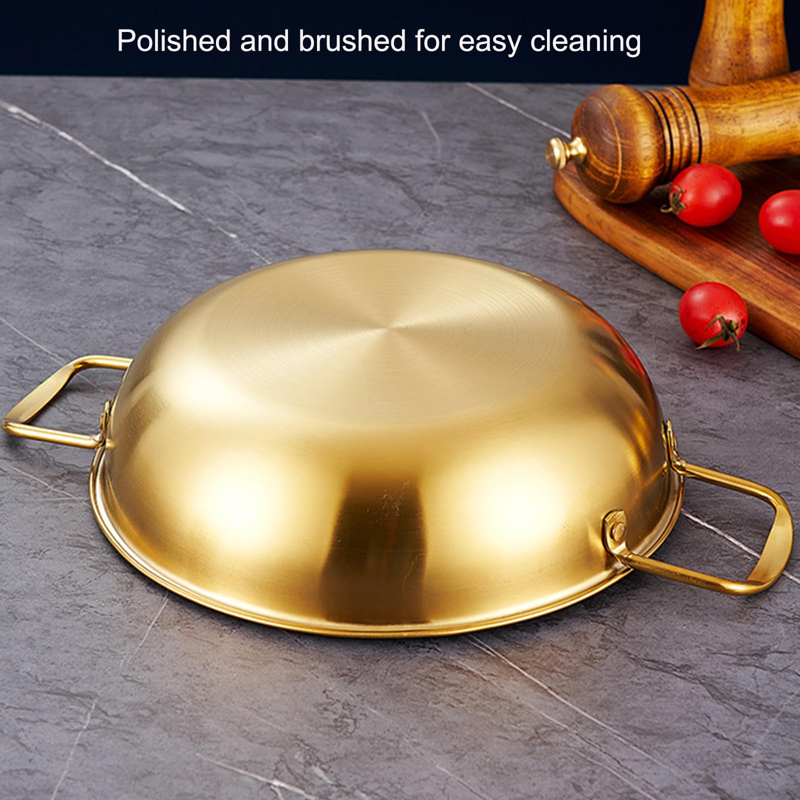 Olla para pasta de acero inoxidable, olla coreana, olla de 7 tamaños, olla de pasta, ollas pequeñas para sopa, postre, ensalada, plato, cena, tortilla, paellera, para el hogar, cocina, restaurante