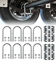 Vista 8 de Kit de pernos en U para remolque pesado Aupar para eje de 5,200-7,000 lb Ejes redondos de 3" Pernos en U de 7" de largo