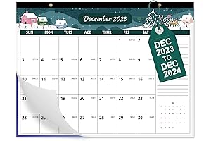 Kisdo 2023-2024 Wall Calendar: One Year Monthly Planner with Notes