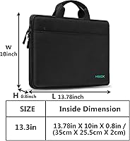 Hseok 13-14 Inch Laptop Sleeve Briefcase for MacBook Pro 14" M4/M3/M2, Air 13", XPS 13/14 - Waterproof Multi-Pocket Case