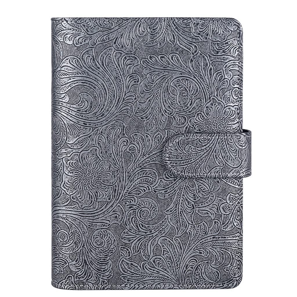 A6/A5 Vintage en relieve PU DIY carpeta cuaderno cubierta diario agenda planificador cubierta de papel papelería escolar (B A5)