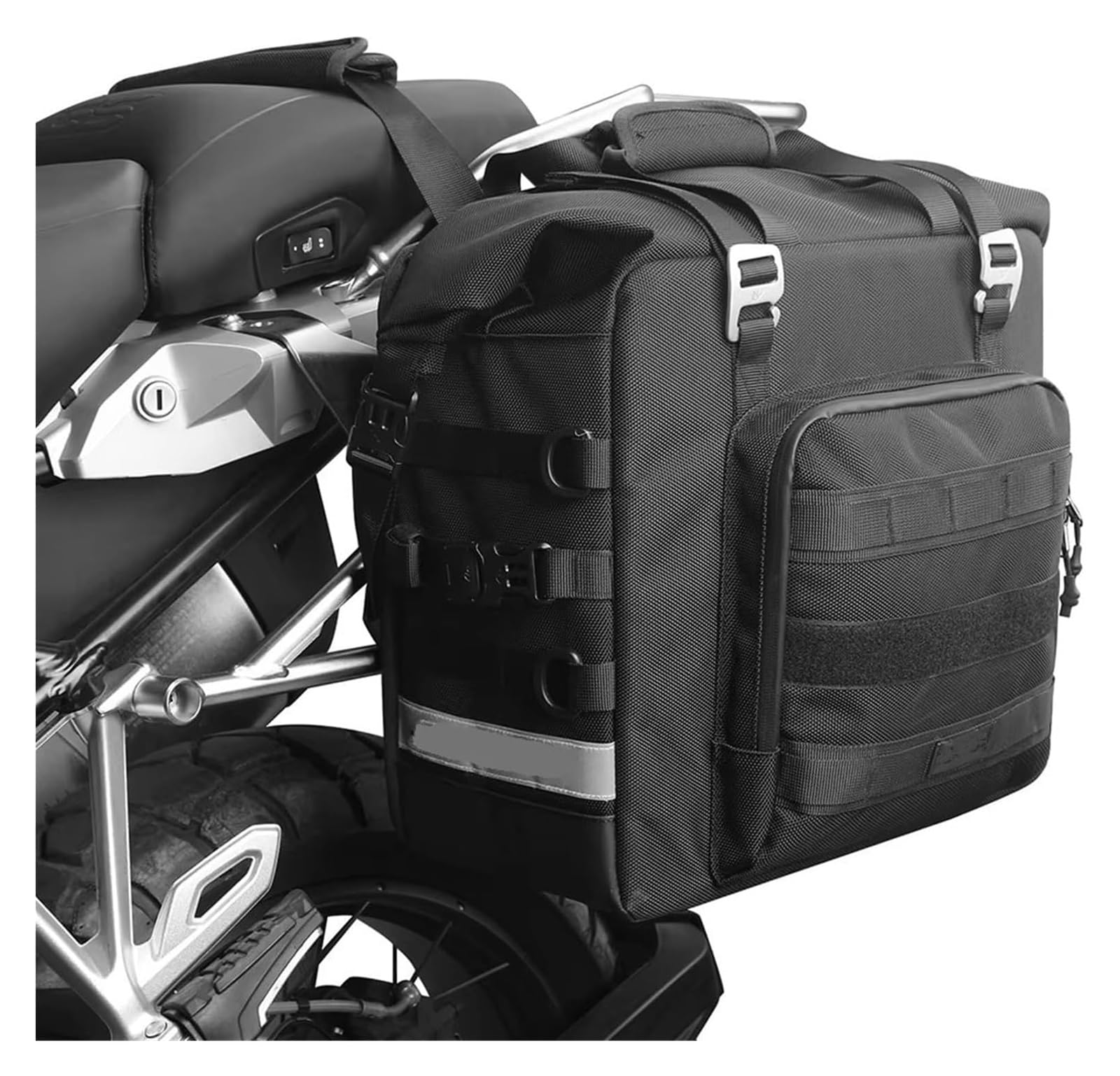 Moto Paraurti Borsa Moto Borse Laterali Sgancio Rapido 3D Cube Tail Impermeabili 25-32 Litri Espandibili Valigia Portaoggetti Borsa