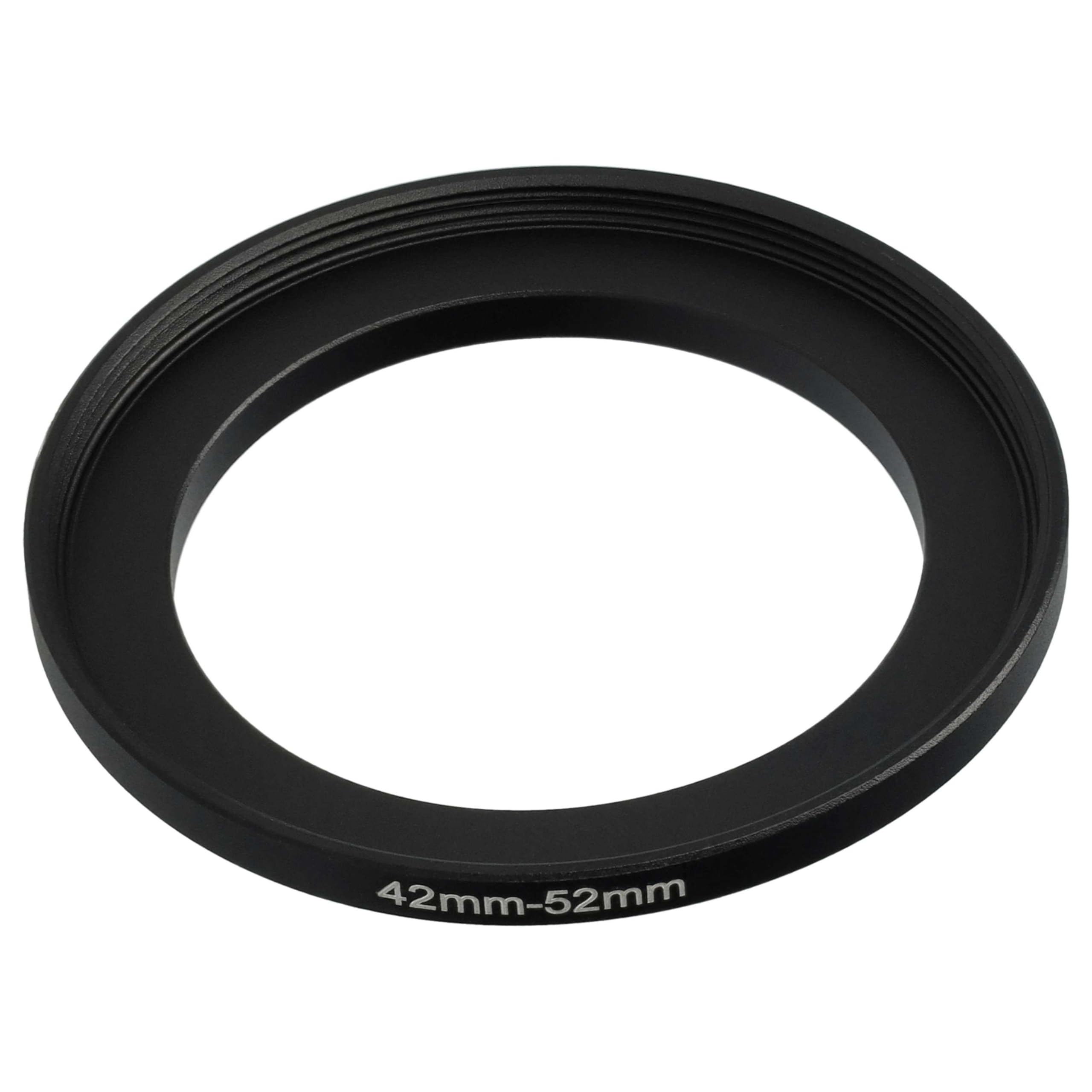 vhbw Bague d'adaptation de Filtre Step-Up de 42 mm vers 52 mm pour Objectif d'appareil Photo - Adaptateur, métal, Noir