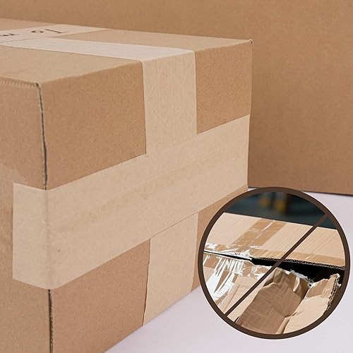 Miniatura 5 de TAPEBEAR Cinta Activada por Agua 2.75 pulgadas x 450 pies Cinta de Embalaje Reforzada, Recargas de Cinta Ecológica Cinta de Goma Kraft Marrón