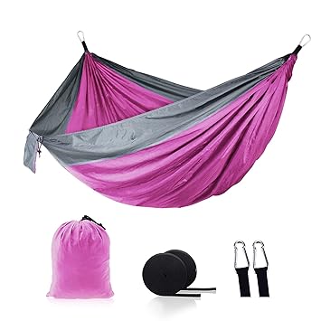 Nylon Hammock Widened Indoor Outdoor Swing Camping Supplies 210T Nylon Beach Hammock Travel Hiking Hammock-Daerzy