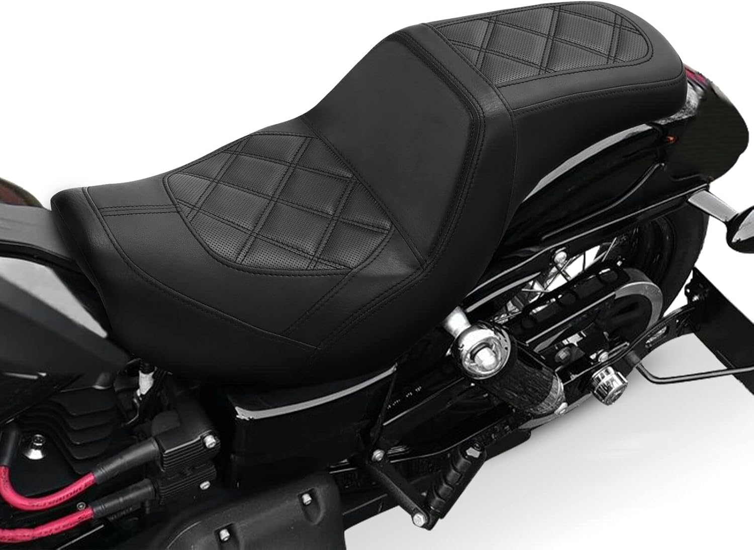 TCMT Rider Driver & Passenger Seat Fit For Harley Dyna Street Bob Wide Glide 2006-2017 Fat Bob 2008-2017 Switchback 2012-2016