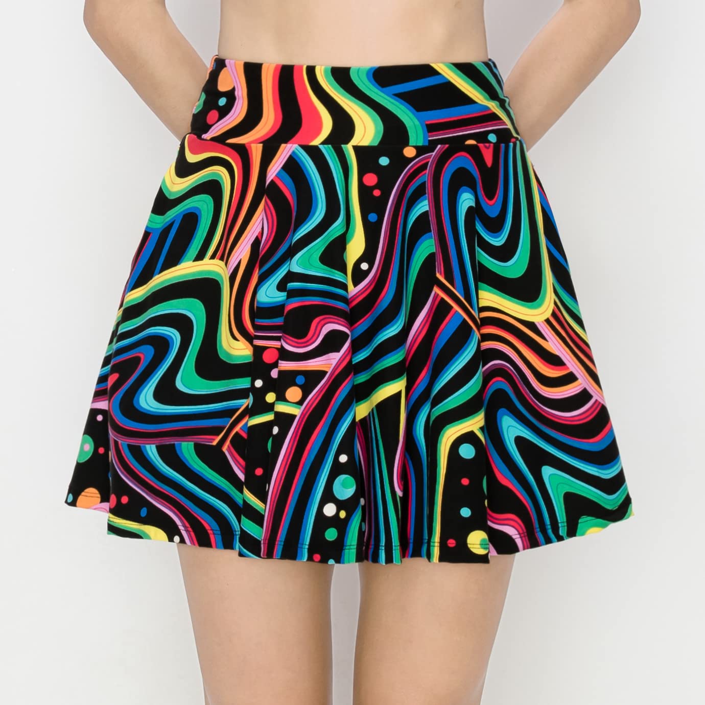 ALWAYS Gonna da tennis svasata da donna - gonna da tennis a pieghe a vita alta casual elasticizzato, JC3267/1530, XL