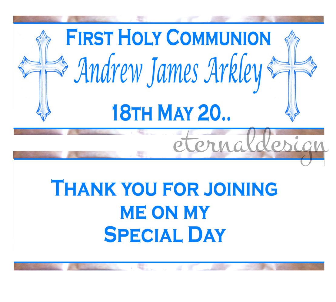 Eternal Design 7 x Personalised 1st Holy Communion Kit Kat Wrappers CMKK16