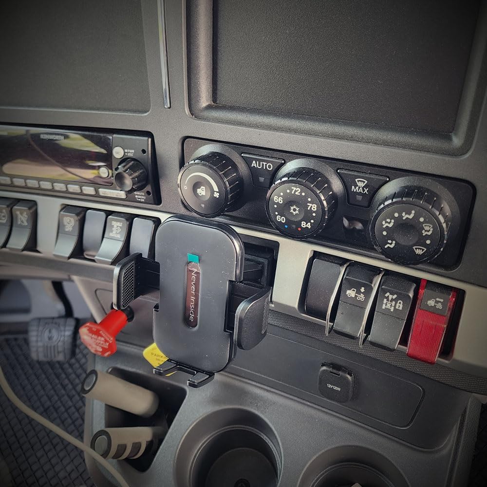 K Dub Stub Smash Mount T680 T880 Dashboard Phone Mount 2013-2025 | Easiest Installation Trucker Phone Holder for Semi Trucks