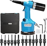 Vista 1 de HIFESON Herramienta Neumática de Tuerca Remachadora Hidráulica de Servicio Pesado, Kit de Herramienta de Pistola de Tuerca Remachadora Neumática
