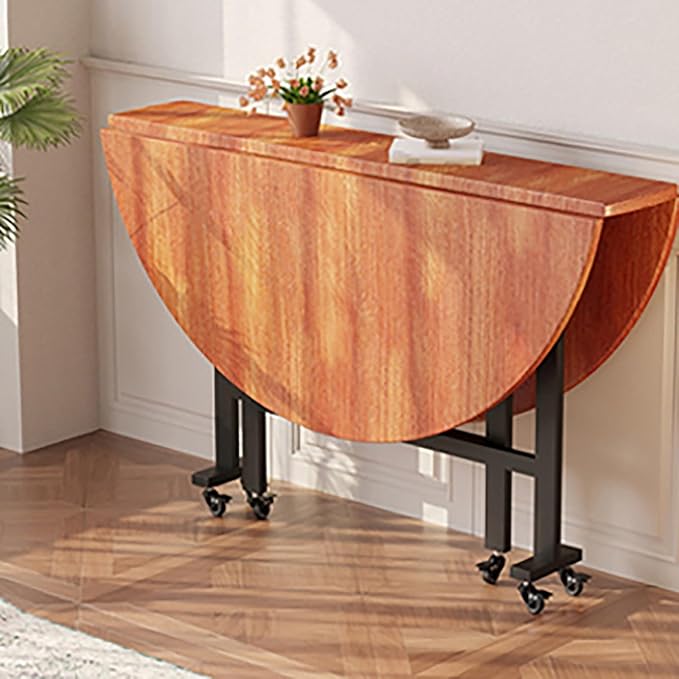 NOBBAT Round Dining Table Dining Table Wooden Dining Table Round Drop Leaf Kitchen Table with 6 ...