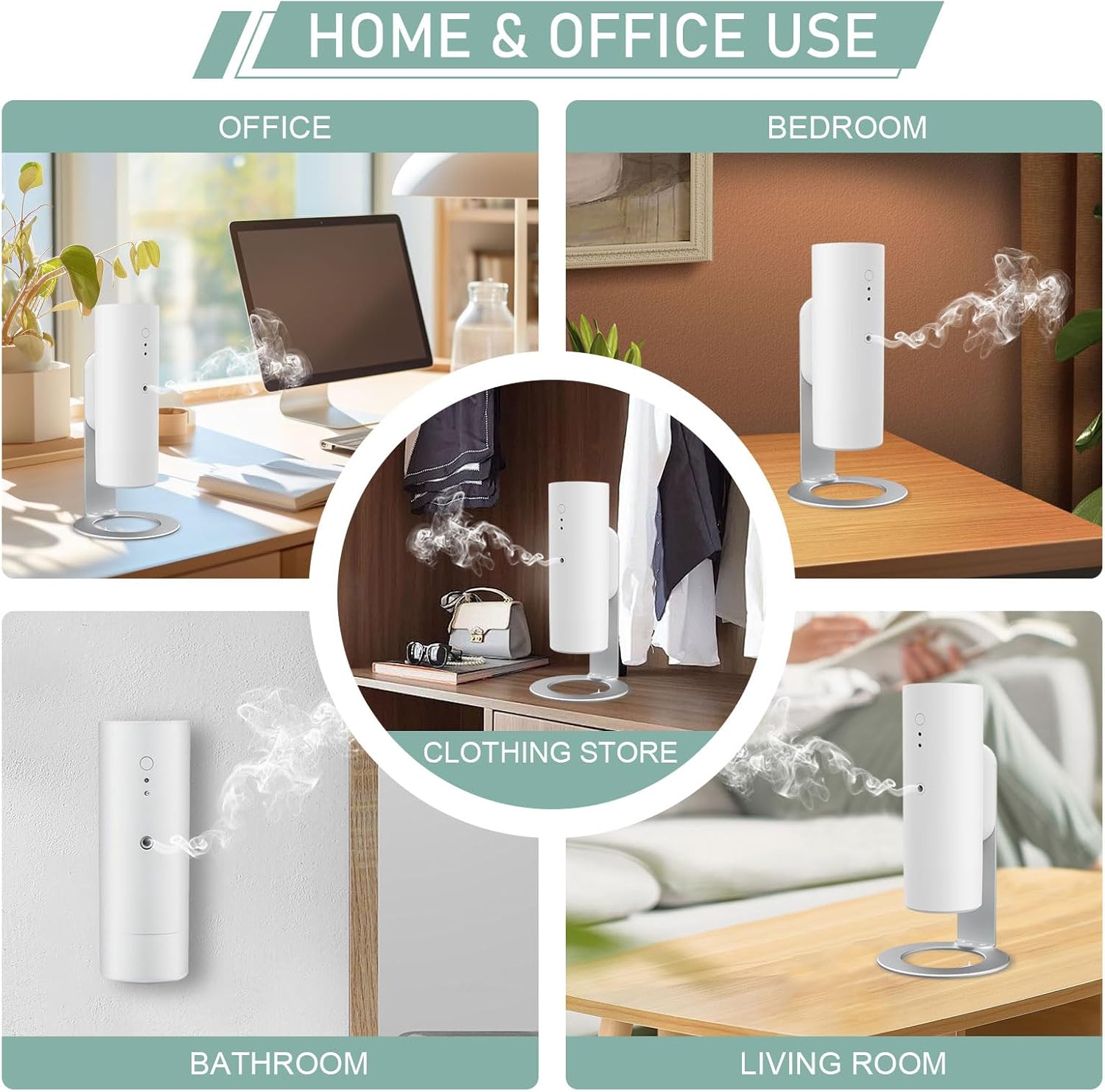 Waterless Diffuser for Essential Oils, Smart Aroma Diffuser for Home, 130ml/1000 Sq. Ft Scent Air Machine, Bluetooth Aromatherapy Diffuser for Office, Spa, Bedroom, Bathroom - Image 5