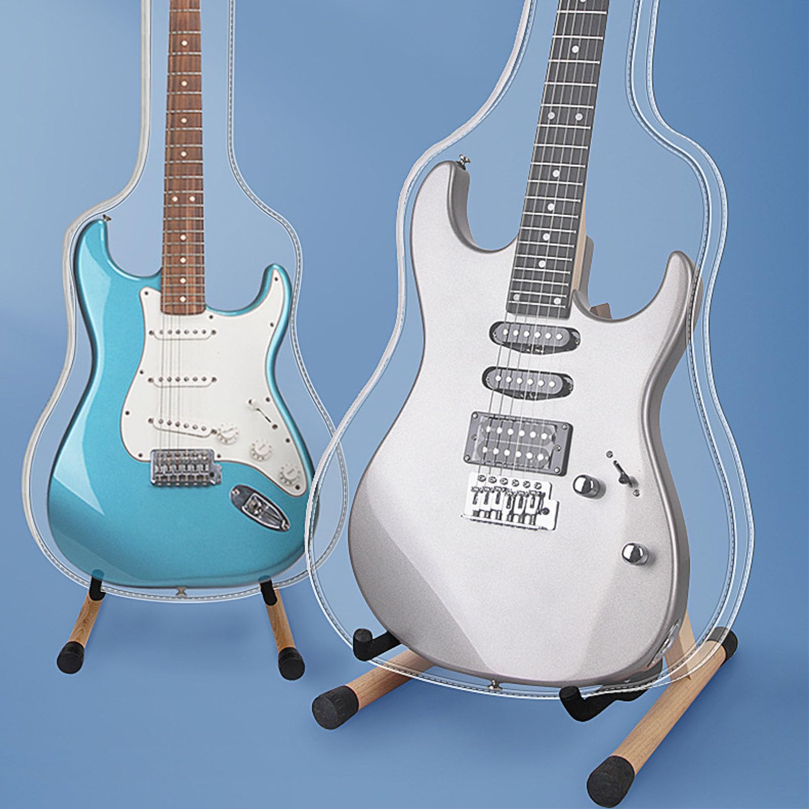 CHICIRIS Transparente PVC -Gitarrenabdeckung Voller Abdeckung Staubschutz mit Versiegeltem Schutz für E -Gitarre Easy Wartes Clear Storage Bag