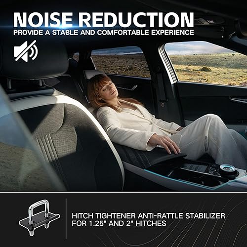 Miniatura 5 de 2 portabicicletas eléctricas con rampa, portador de neumáticos de hasta 5 pulgadas, portabicicletas eléctricas plegables y con bloqueo, plataforma