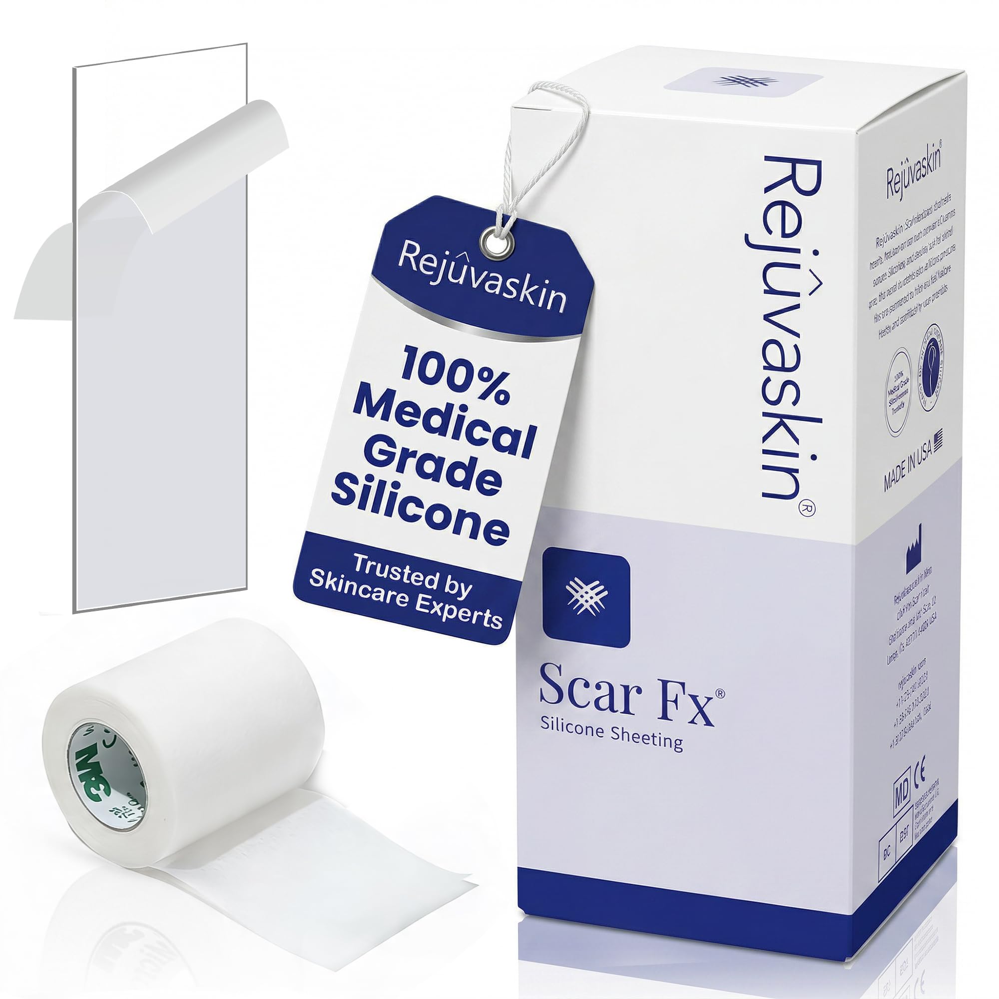 Amazon.com: Rejuvaskin Scar Fx Silicone Sheeting, 3 Inch x 5