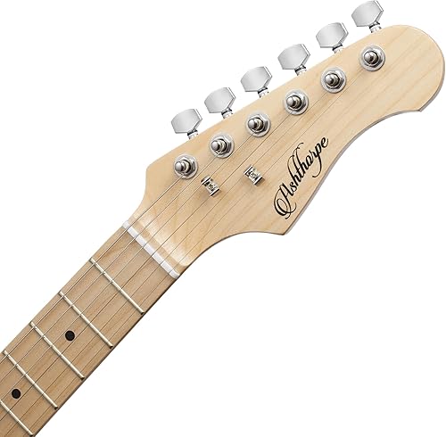 Miniatura 5 de Ashthorpe Kit de guitarra eléctrica para principiantes de 30 pulgadas con amplificador (negro), paquete básico de inicio con bolsa de concierto,