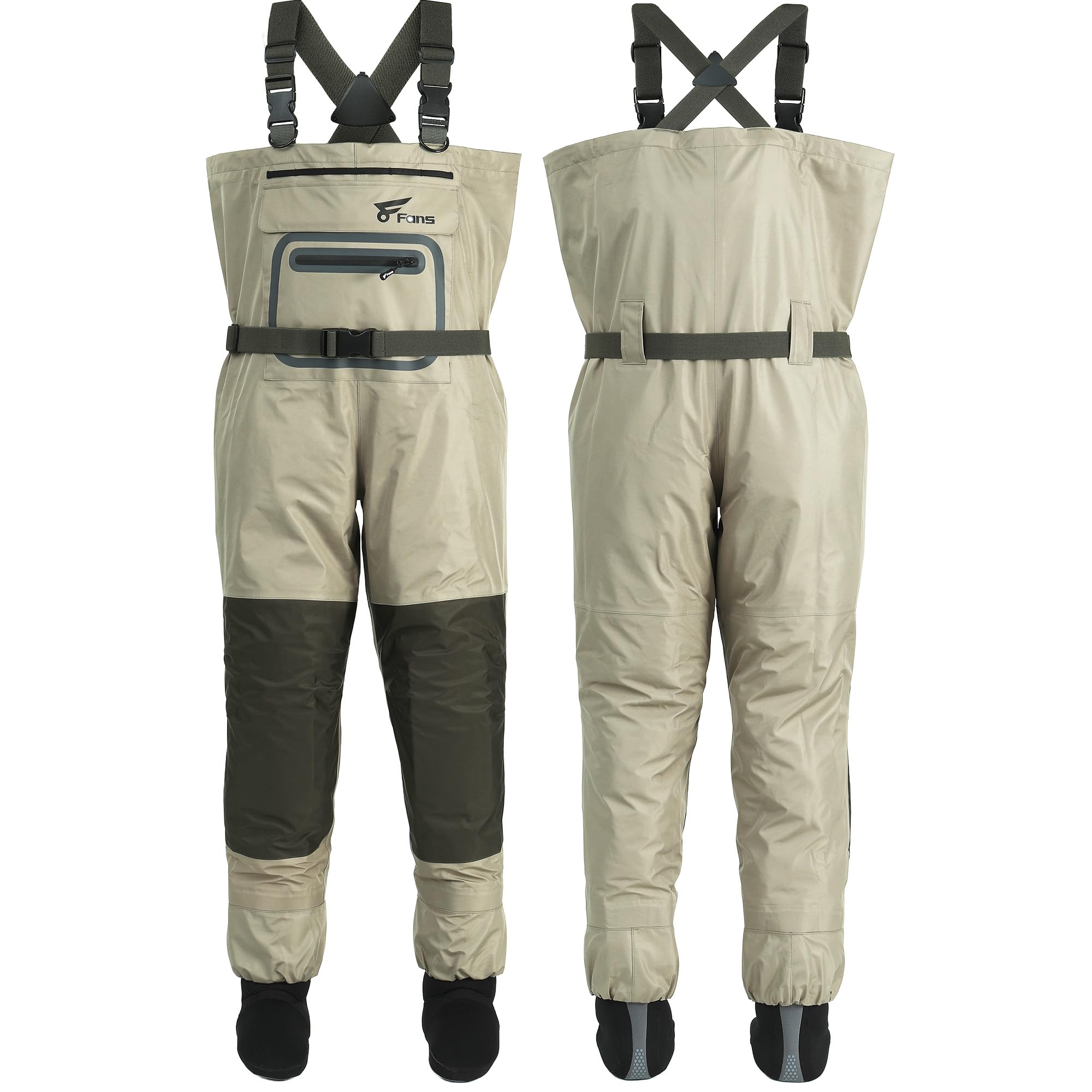 8 Fans Fishing Chest Waders for Men and Women, Waterproof Breathable Stockingfoot Wader -3 Layer Neoprene/Lightweight/Hunting