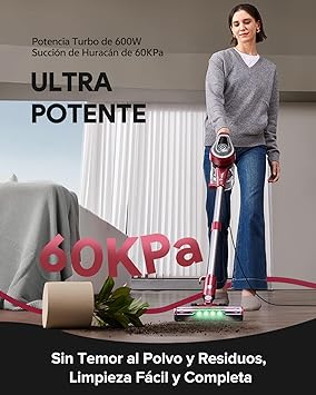 Vexilar C8 Aspiradora con Cable Potente Succión 60KPa/600W,Aspiradora con 7 Metros de Cable,Aspirador 3-en-1, 1,5L Depósito de Polvo,Aspirador Vertical para Pelo de Mascota/Alfombras/Suelos/Coche1