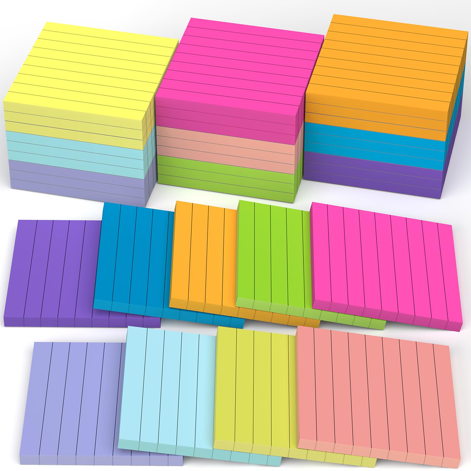 RITOLLO 36-Pad Lined Sticky Notes, 2160 Sheets, 3 x 3 Inch