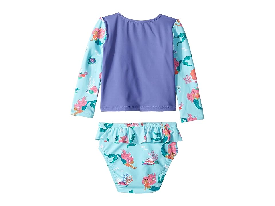 

Hatley Kids Mermaid Tales Rashguard Set (Infant) (Purple) Girl's Swimwear Sets