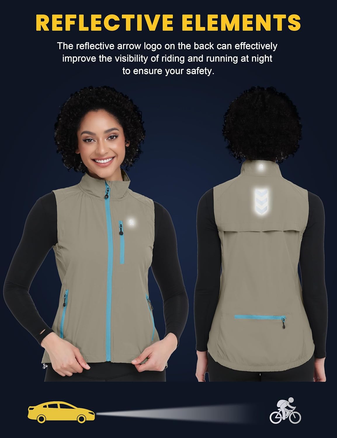 Little Donkey Andy Women's Lightweight Quick Dry Vest Summer Windproof Sleeveless Elastic Jacket for Golfing Cycling Running - Image 6