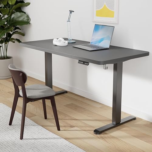 TRIUMPHKEY Electric Standing Desk 160x80cm Height Adjustable Desk with 3 Memory Smart Pannel with USB Charging for Home Office Rising Electric Table(Black&Black) - 2