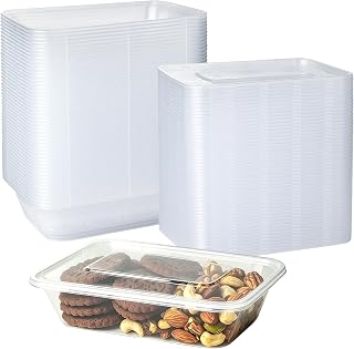 Meal Prep Boxes with Lids 50 Pack Meal Prep Container with 650ml Meal Prep Container Lunch Box with Lids Fresh Containers Reusable